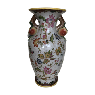 Vase in cracked earthenware