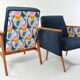 Blue Matisse square chair