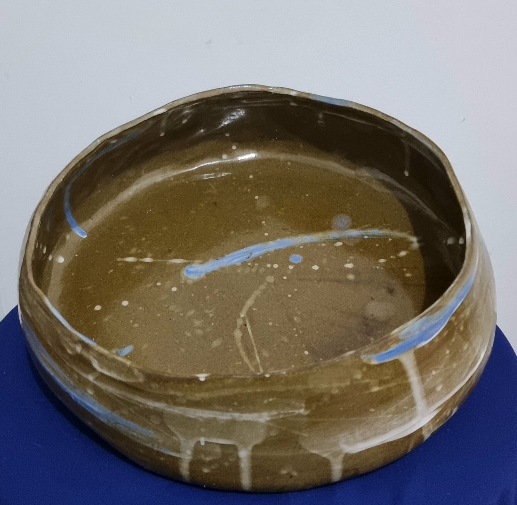 Beautiful ceramic top (glazed stoneware). Unique artist's piece. Handmade.