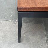 Mid-century minimalist teak side table by Florence Knoll for Knoll International, 1950s.