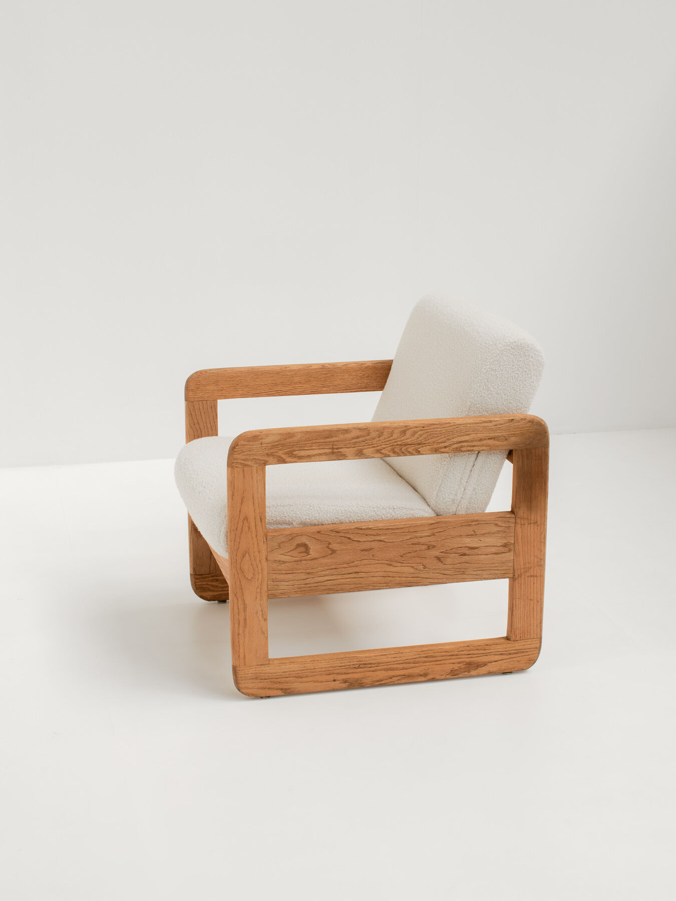 Pair of Thonet Armchairs in Bouclé