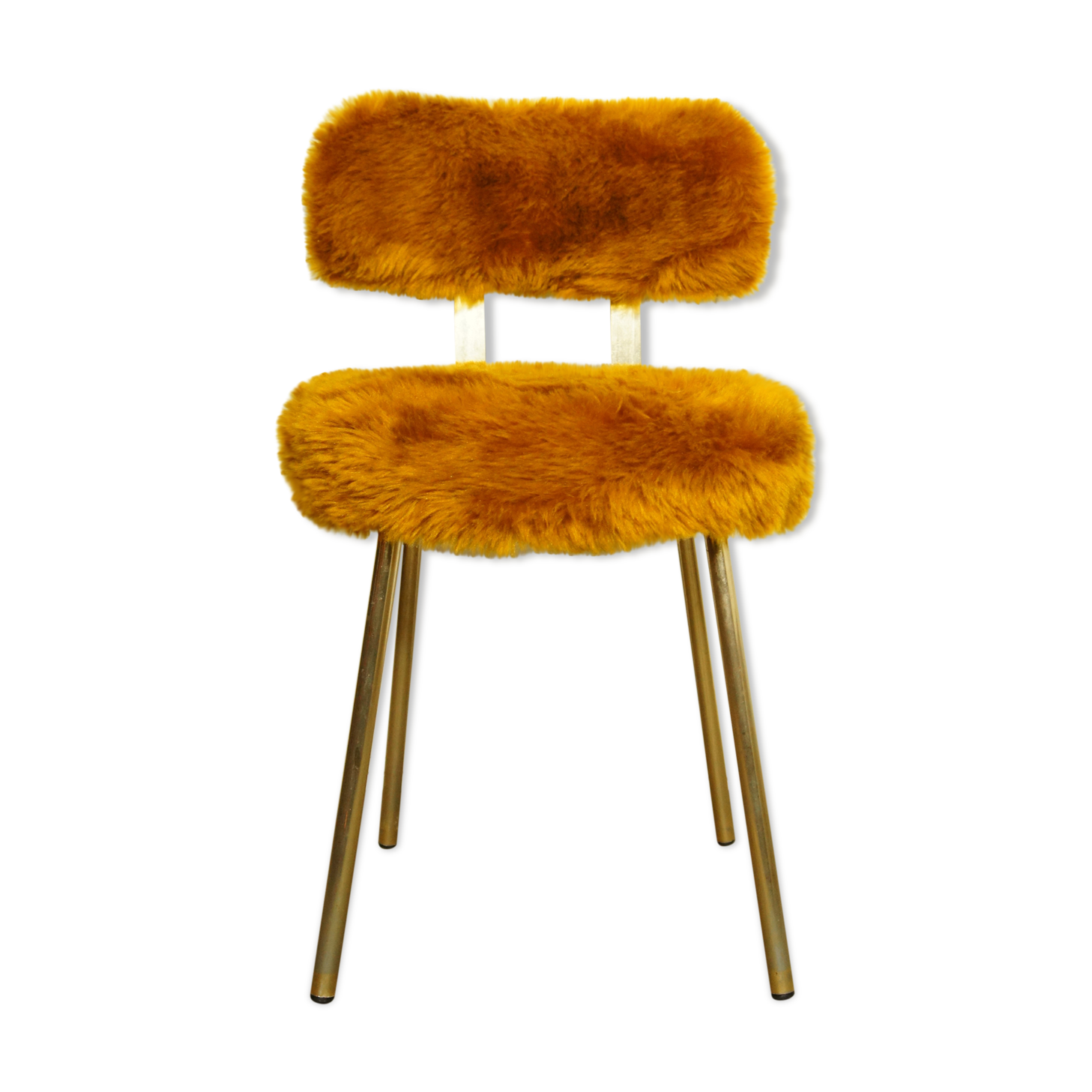 Pelfran mustard & gold moumoute chair