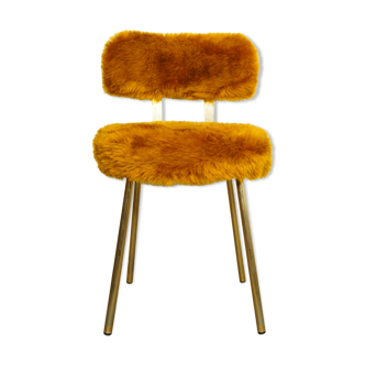 Pelfran mustard & gold moumoute chair