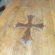 Monastery table with Occitan cross + 4 chairs - 20th century
