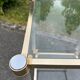 Vintage pedestal table or end table, 70s