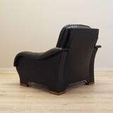 Black armchair, Italian design, 1980s, production: Italy