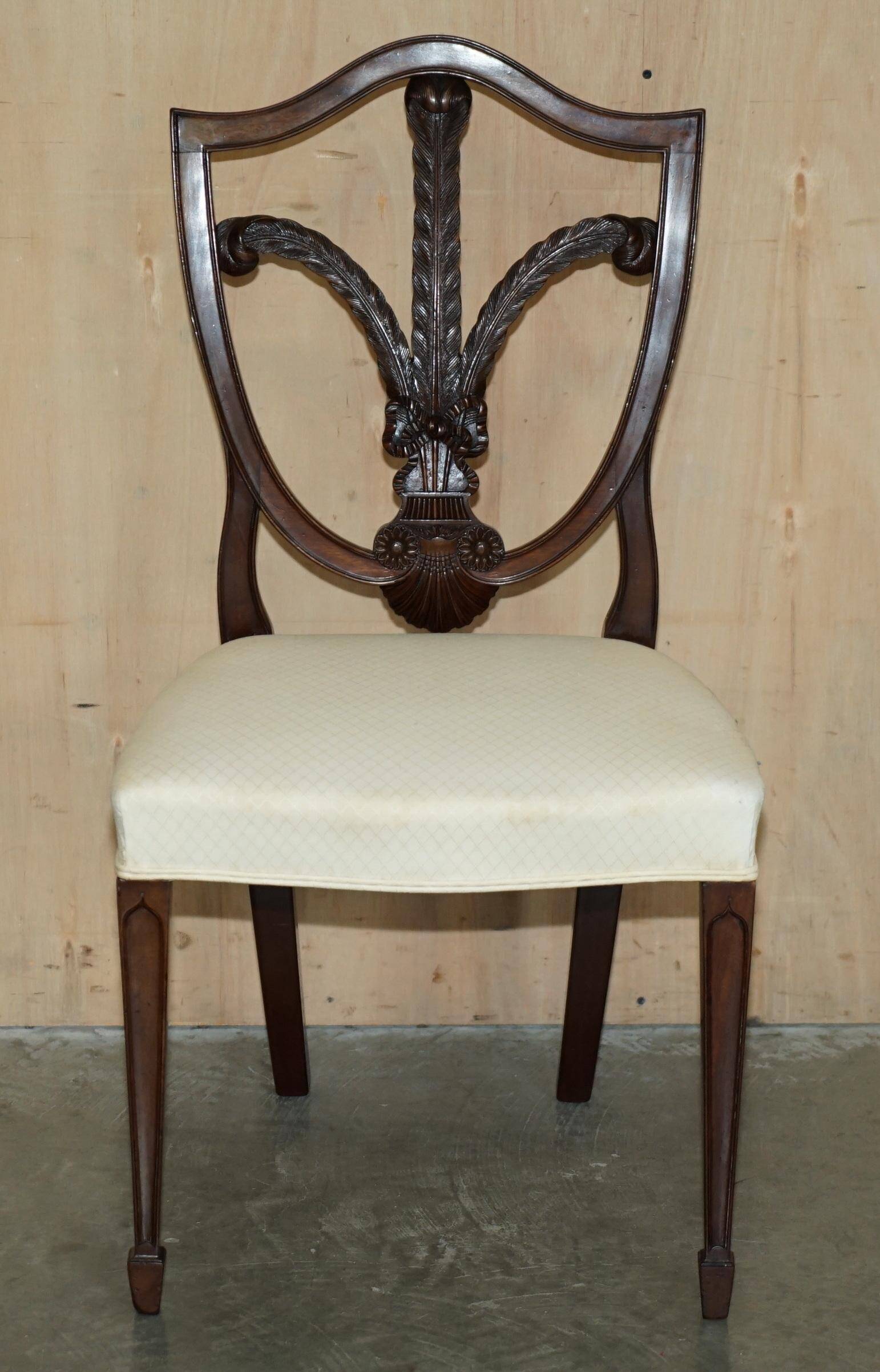 Paire de chaises d'appoint victoriennes George Hepplewhite Prince de Galles