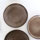 Flat plates x3, artisanal pottery, France