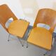 4 vintage stackable chairs model barrel Manhattan brand Baumann brand 70s