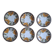 Set of 6 Paradisio dessert plates Boch 1966