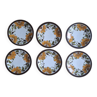 Set of 6 Paradisio dessert plates Boch 1966