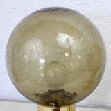 Pair of golden smoked glass lamps