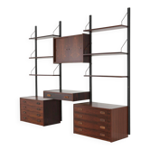 Étagères modulaires PS, placage en acajou, danois, années 1960