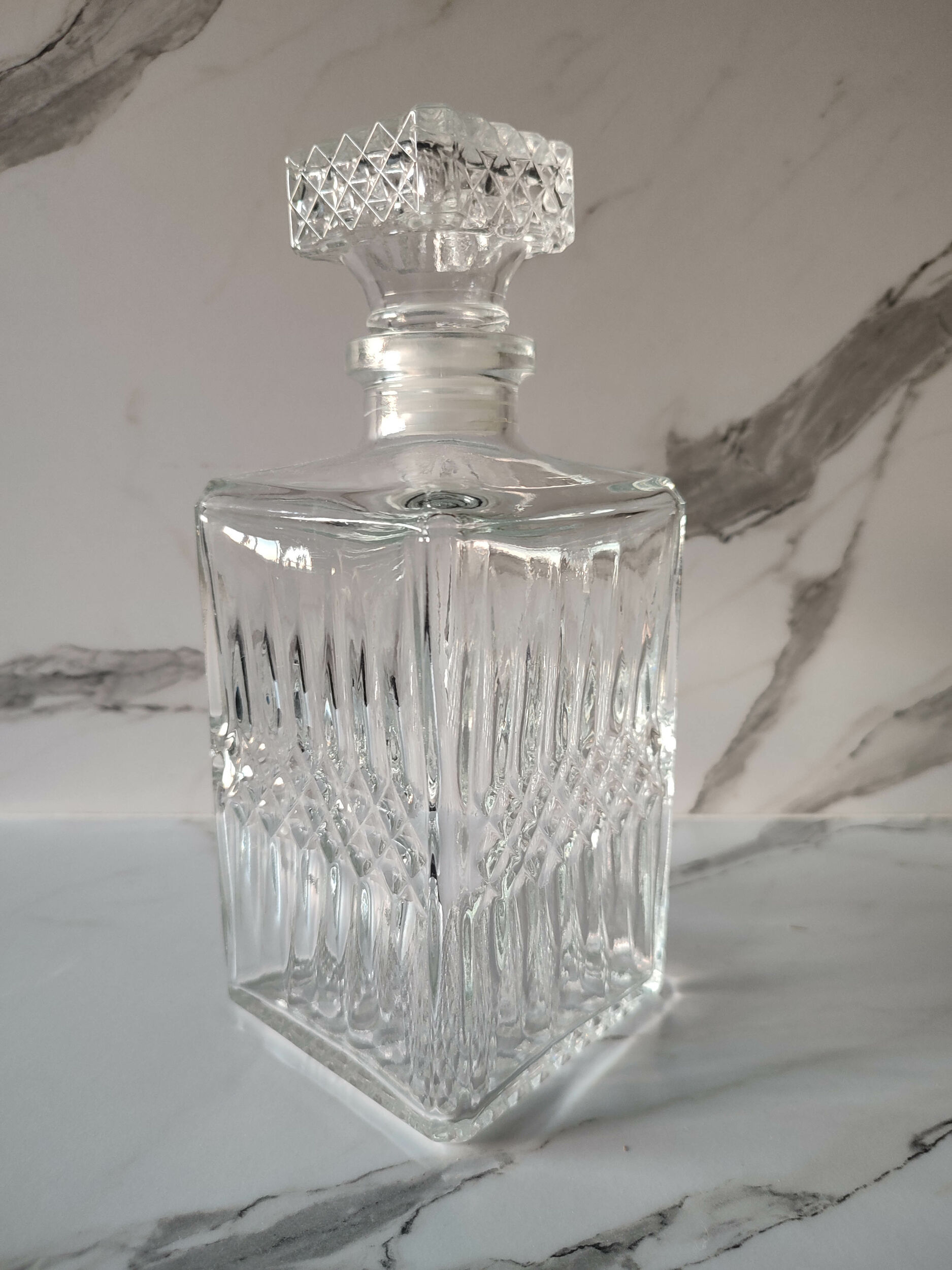 Cut glass whisky decanter