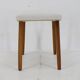 1960s Danish Beech Stool with Fabric