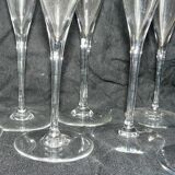 Service de 10 flûtes à Champagne cristal BACCARAT Dom Pérignon