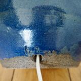 Blue sandstone lamp foot signed La Borne
