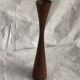 Vintage oiled teak wood candle holder, Scandinavian design