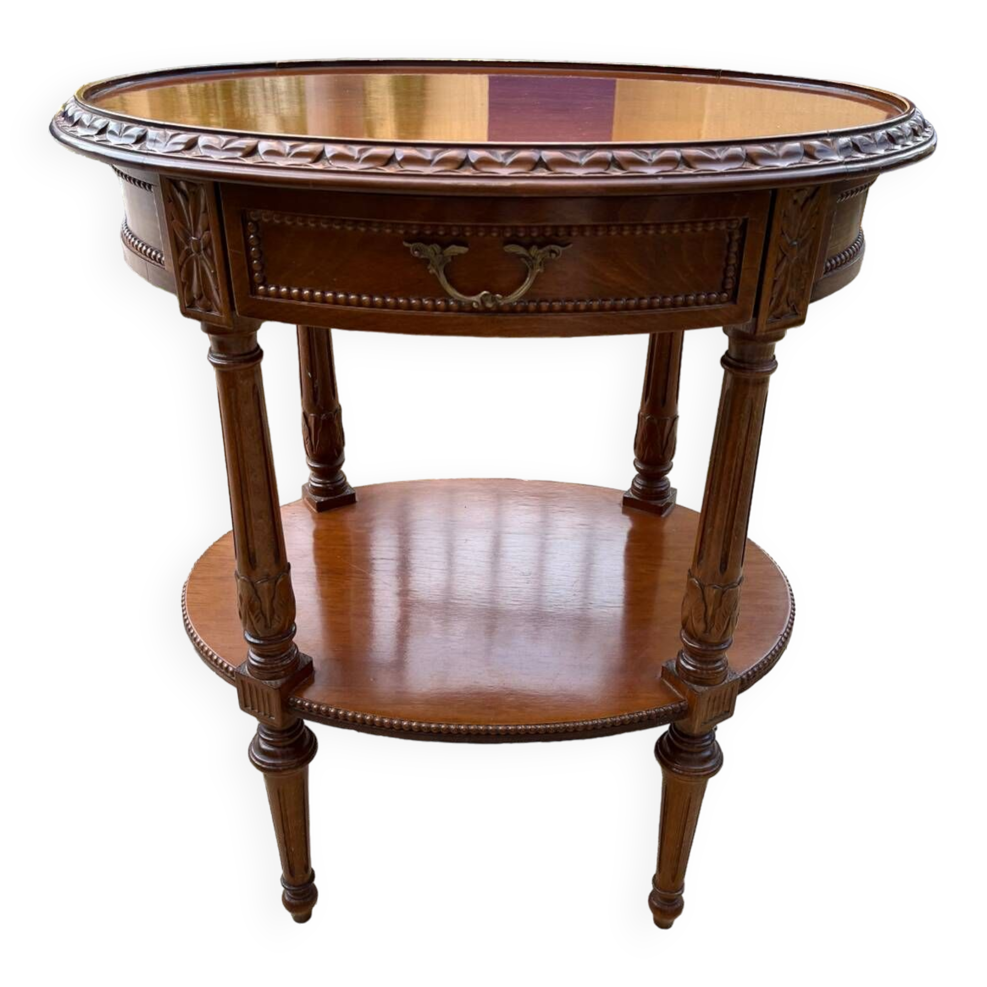 Small carved wooden table