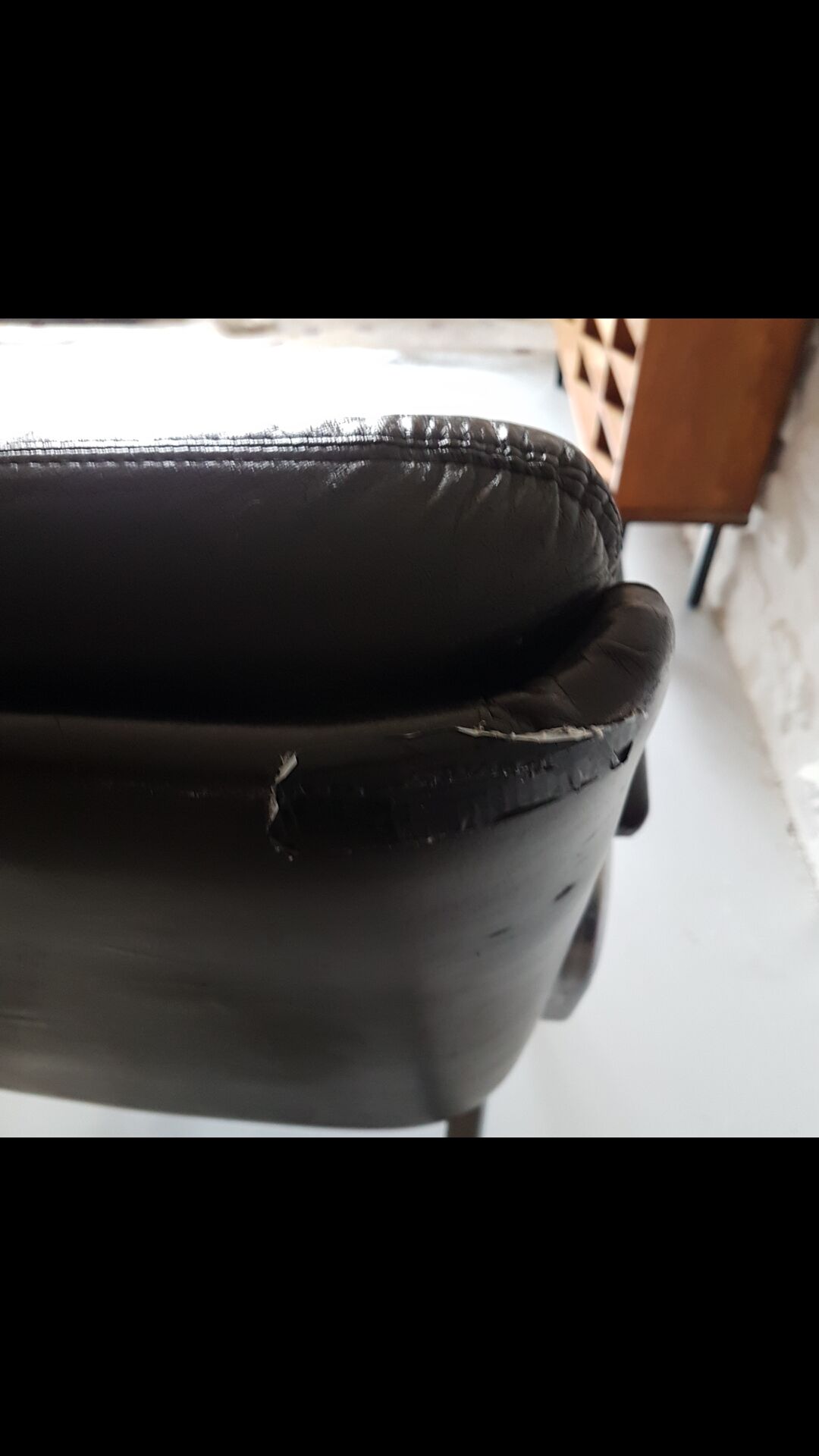 Chrome and black office armchair
