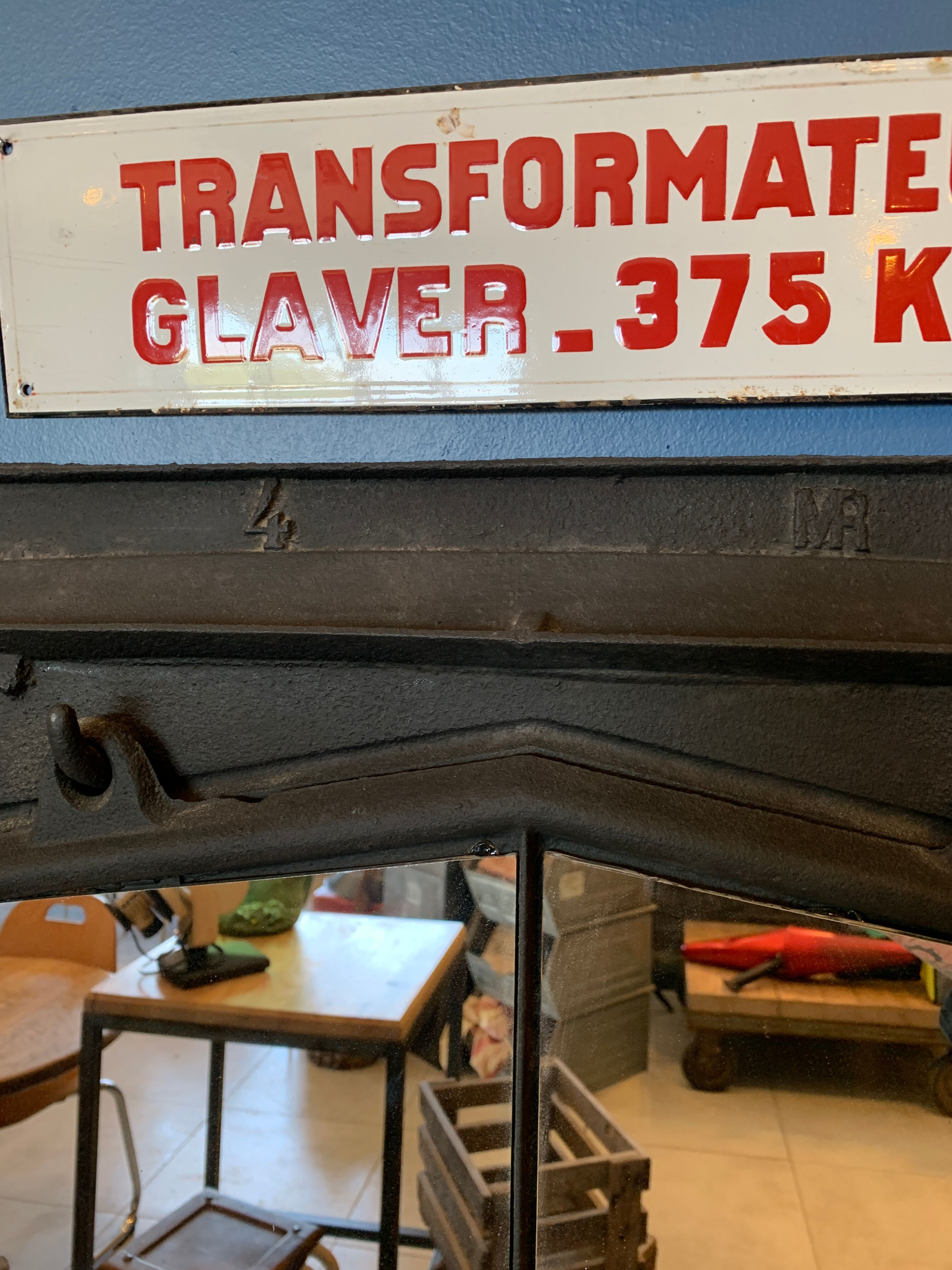 Industrial snuffbox mirror - 77x57cm