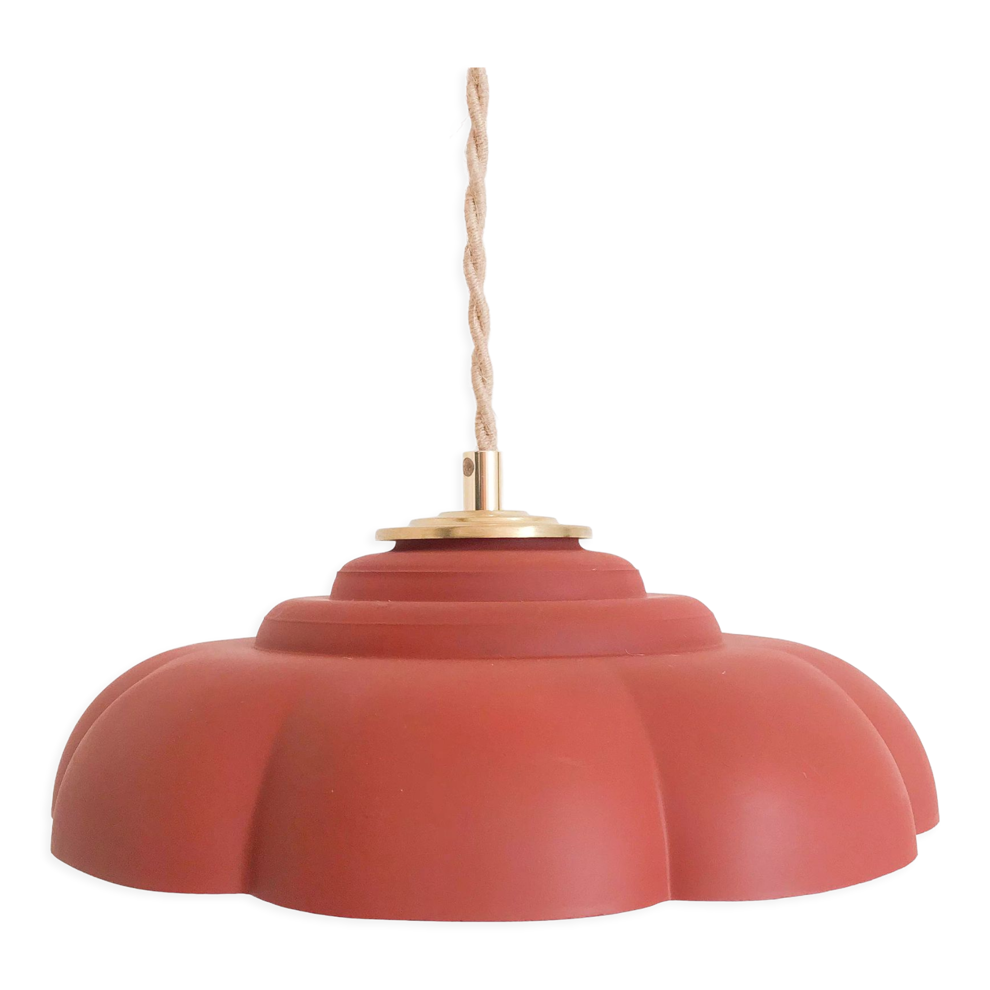 Suspension lampshade vintage terracotta