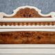 School of Nancy in the spirit of Majorelle: magnificent center bed in lacquer and marquetry