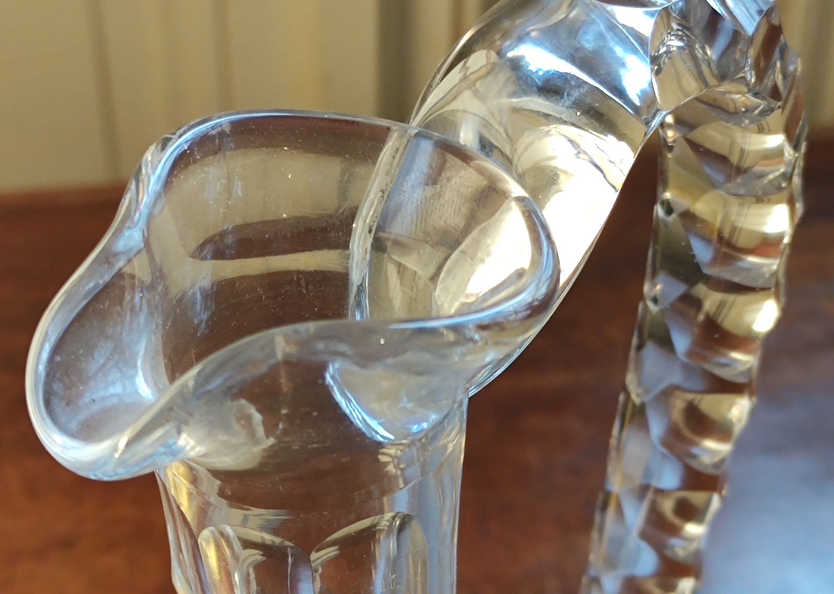 Carved crystal decanter 19th century