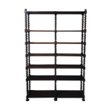 Bookcase twisted wood shelf removable coil