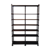 Bookcase twisted wood shelf removable coil