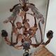 Tole chandelier with floral pattern