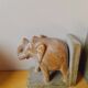 Elephant bookends in natural stone