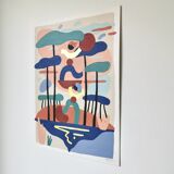 Acrylic on paper WAIT FOR ME