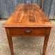 Antique cherry farmhouse table with 2 drawers and 1 pull-out