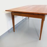 Vintage rustic scandinavian style dining table from 50s 60s in teak and oak