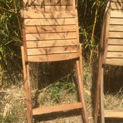 Pair of garden folding chairs
