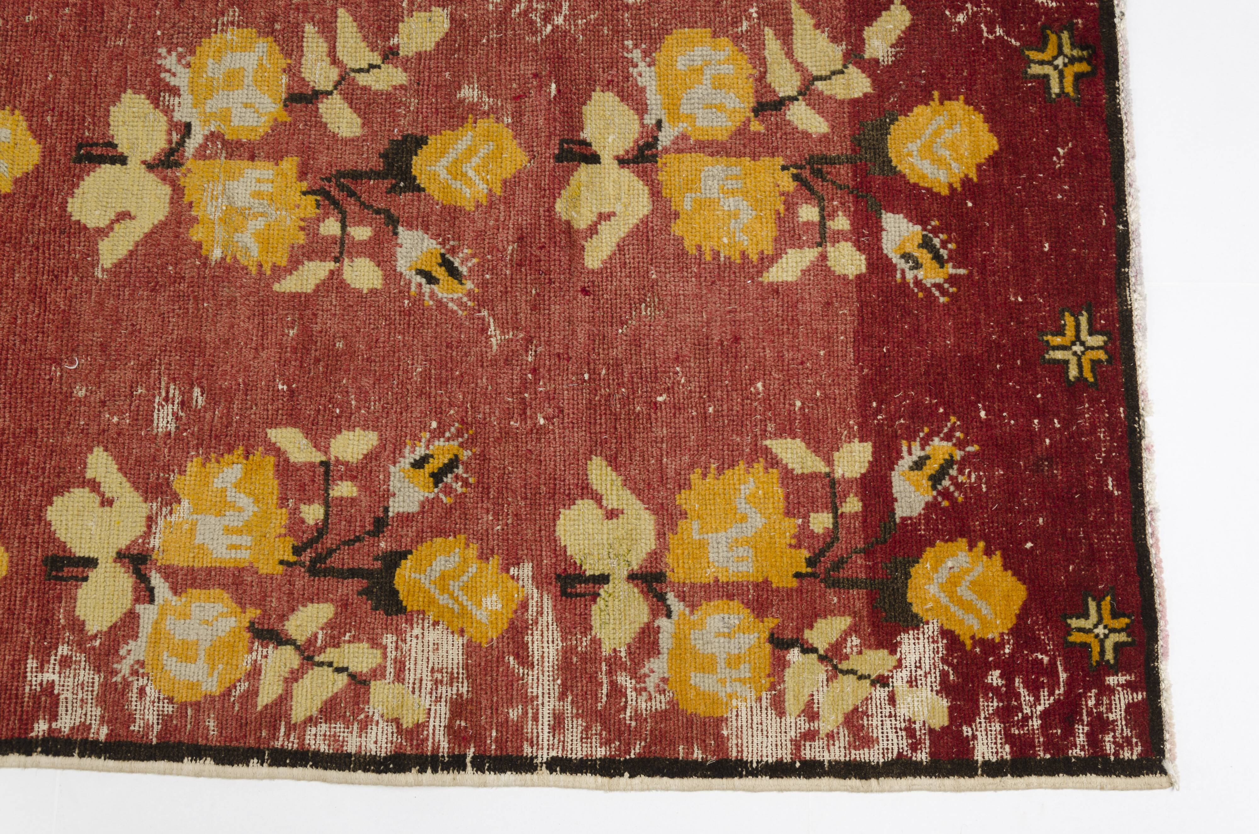 Turkish Vintage Mini Runner Rug sku 1049