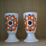 Set of 2 mazagrans in snake porcelain