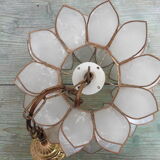 Hanging lamp in mother of pearl Capriz