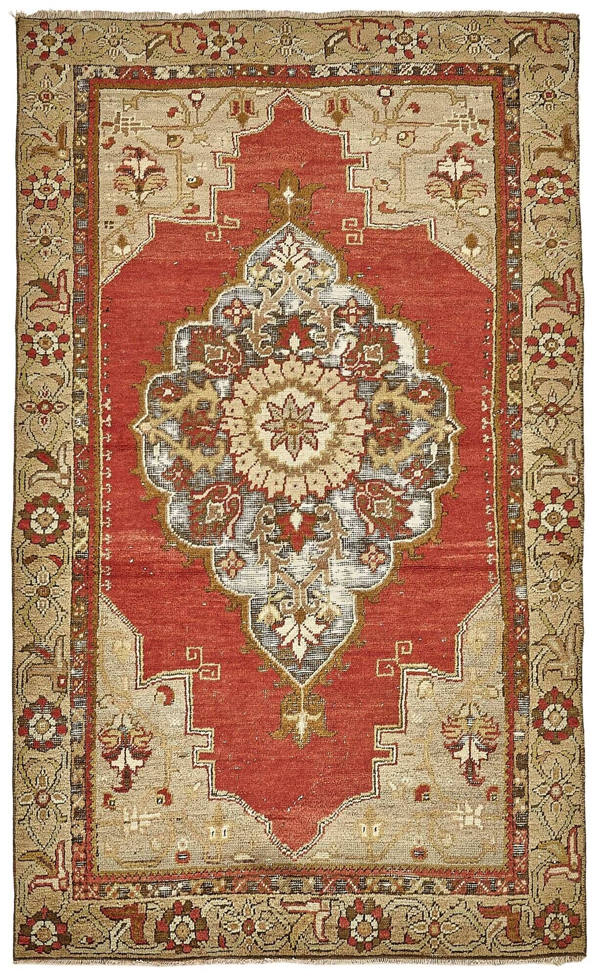 Turkish Vintage Anatolian Rug 112 cm x 187 cm