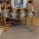 Armchair Louis XV head of wolf