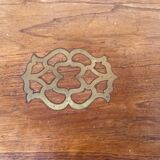 Antique camphor chest made of camphor wood and brass