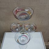Multi-colored crystal glasses