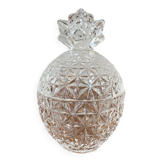 Bonbonnière / Sucrier / Bol à bonbons en verre pressé en forme d'ananas