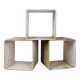 G.Ifert Eternit Concrete Cube Side Table - bookcase, 1960s Switzerland - Set of 3