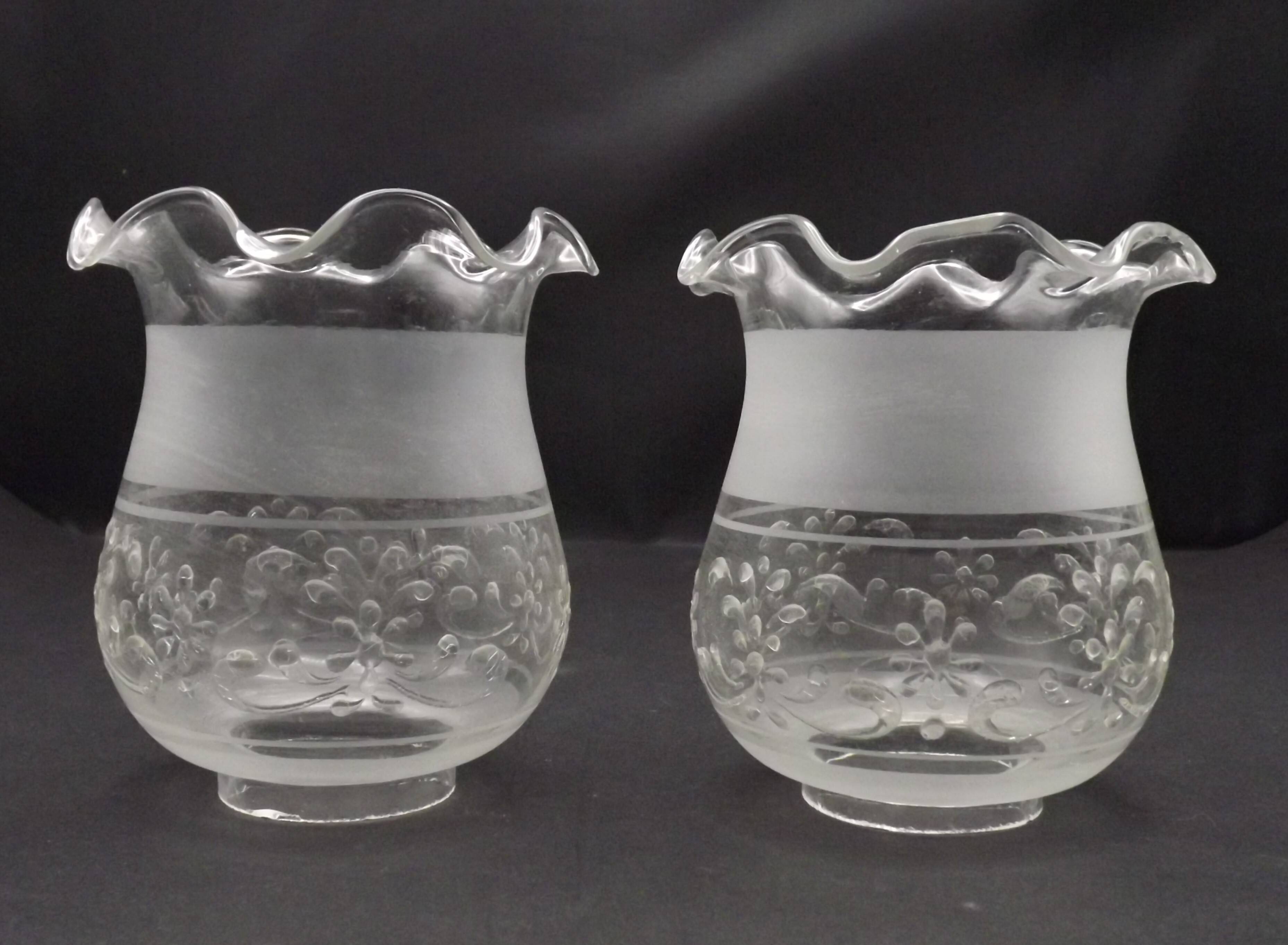 Set of 2 French Vintage Floral Replacement Chandelier/ Wall Light Shades