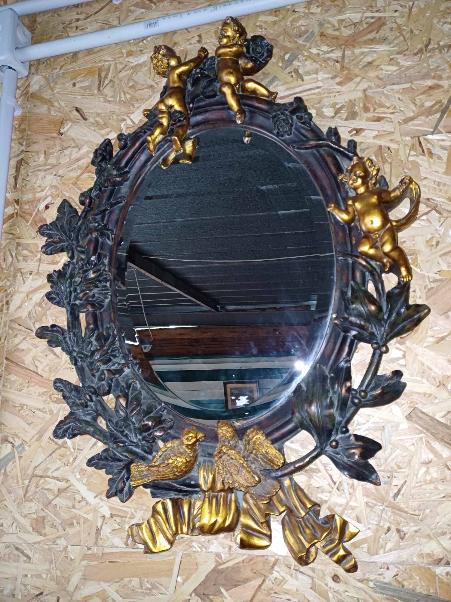 Stucco cherub mirror 65cm by 50cm