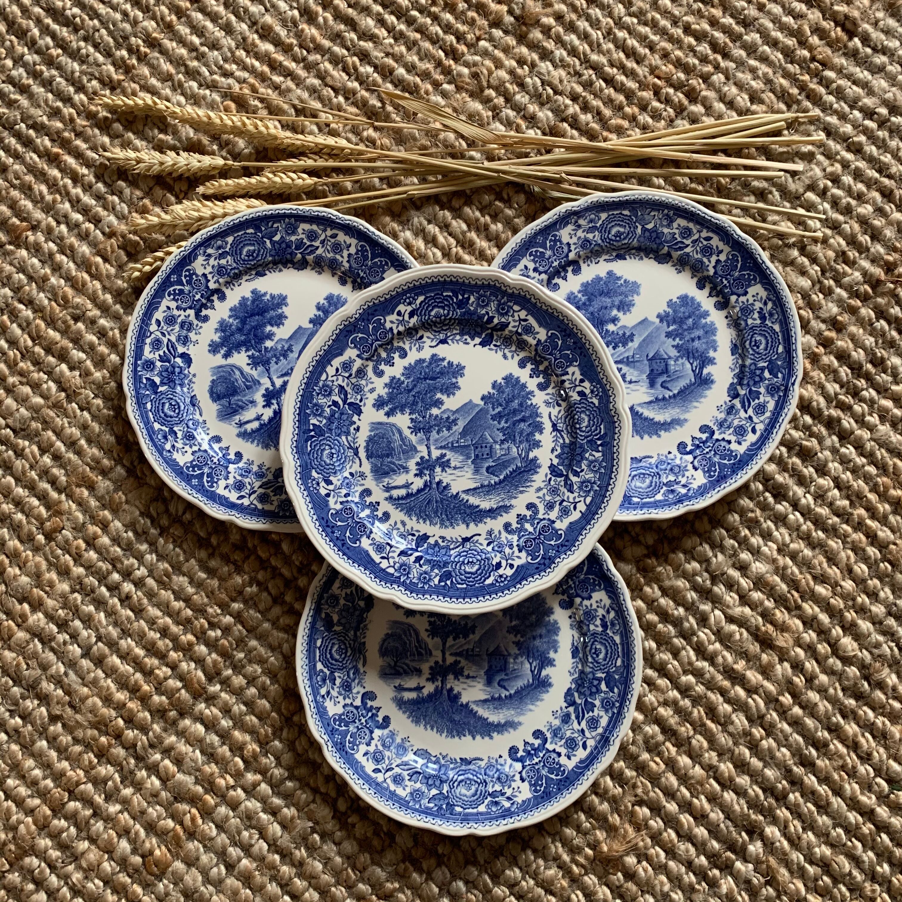 Set of 6 dessert plates Villeroy - Boch model Burgenland blue/ white