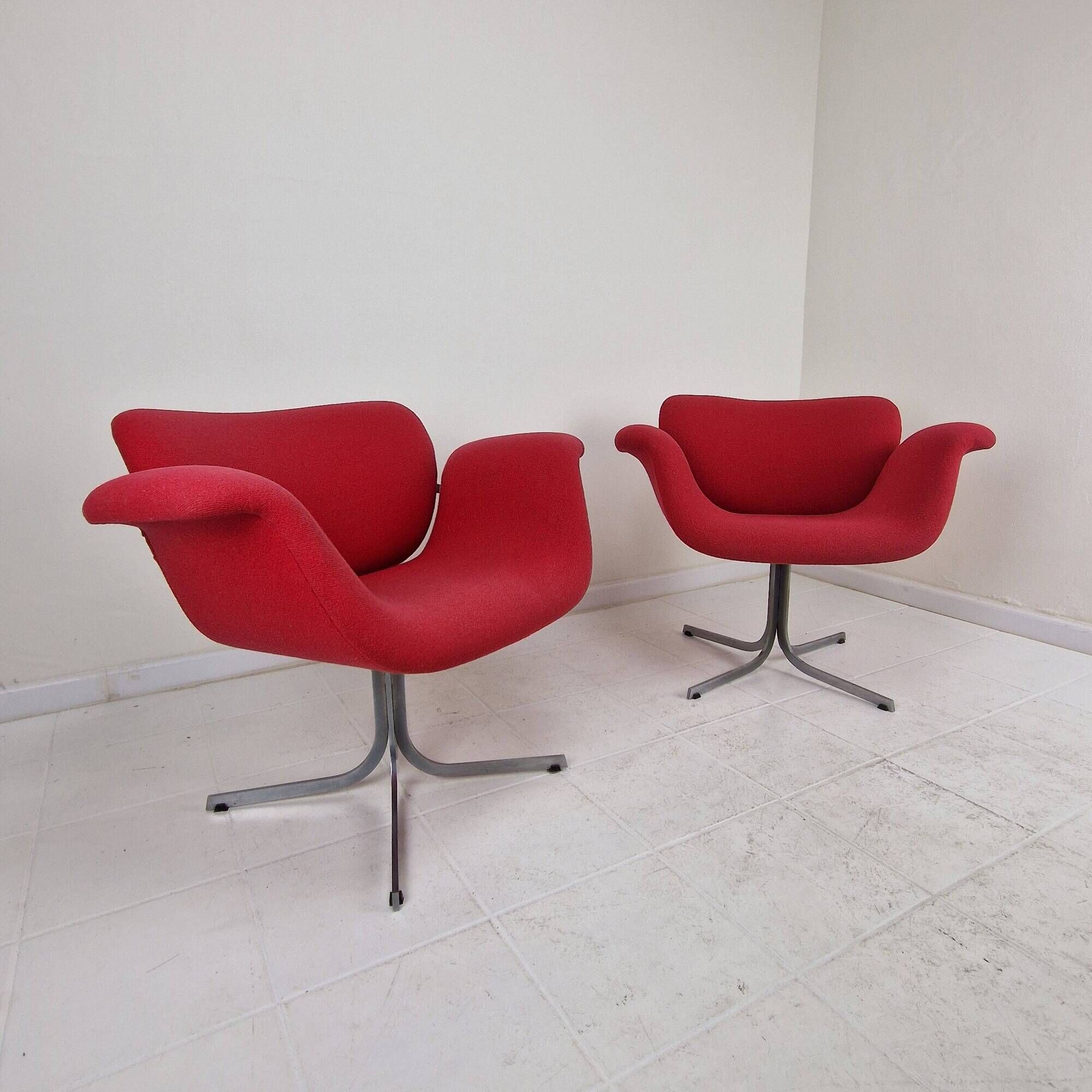 Set of 2 'Big Tulip' Easy Chairs (Model 543) by Pierre Paulin for Artifort