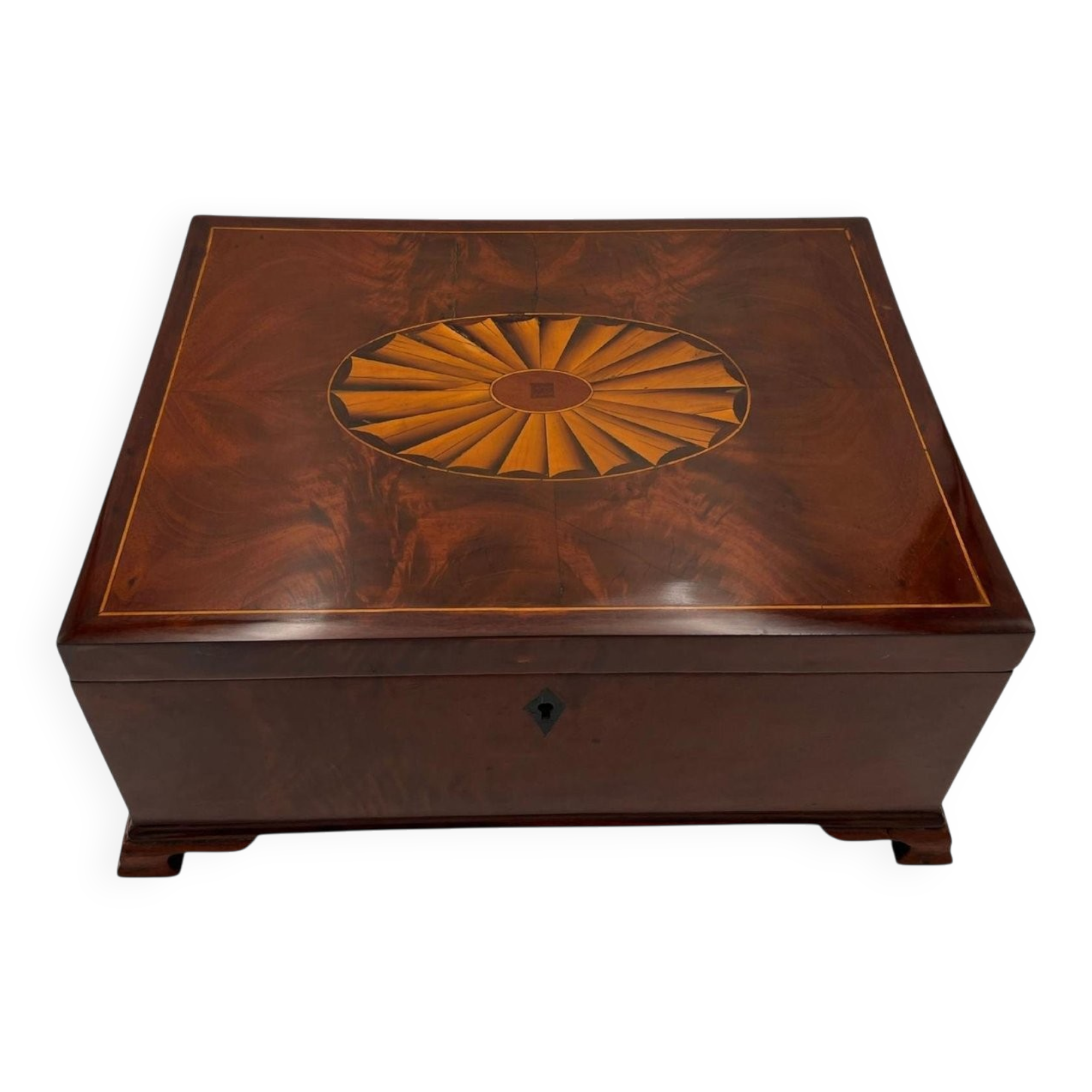 Large Victorian Box in Mahogany & Oak, England, 1840s